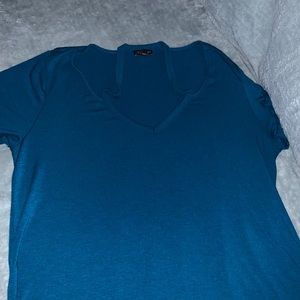 Teal “strappy” top